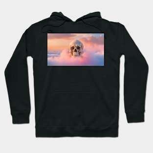 skull among pink clouds Hoodie